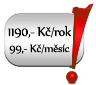 Zápis rozšířený za 1190,-Kč/rok